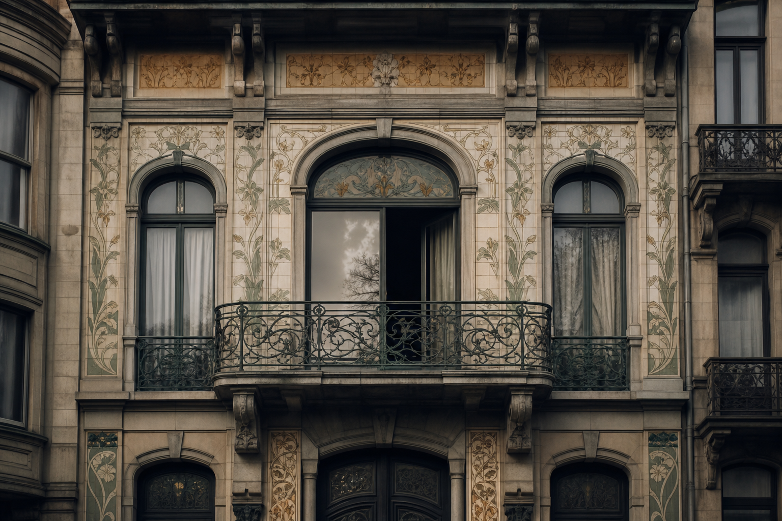 Brussels vintage scene