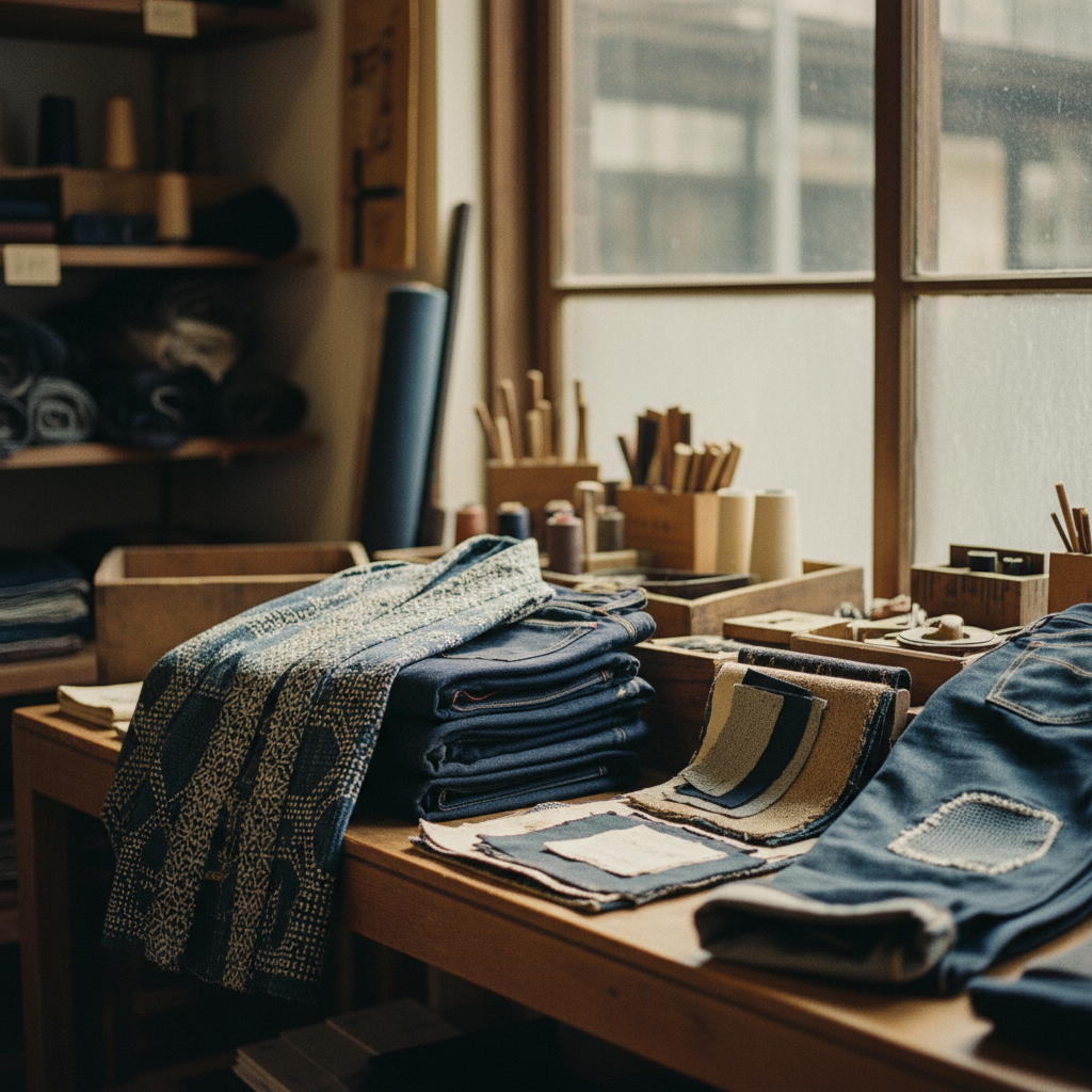Japanese Selvedge & the Quiet Geometry of Sashiko Stitching
