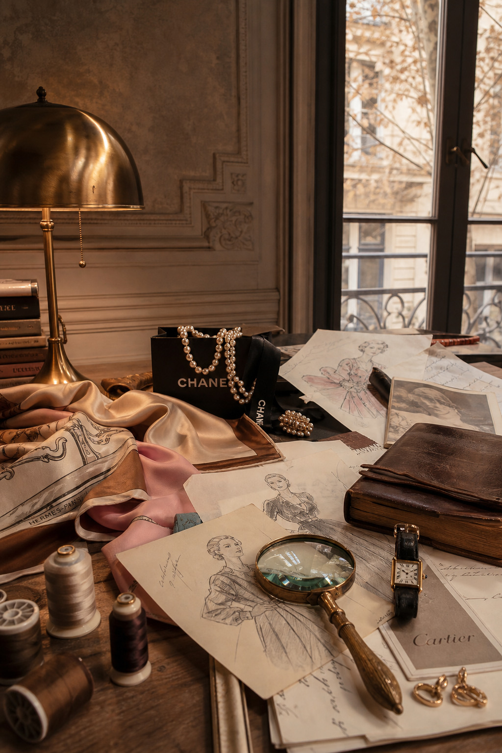 Vintage Fashion Editor's Desk